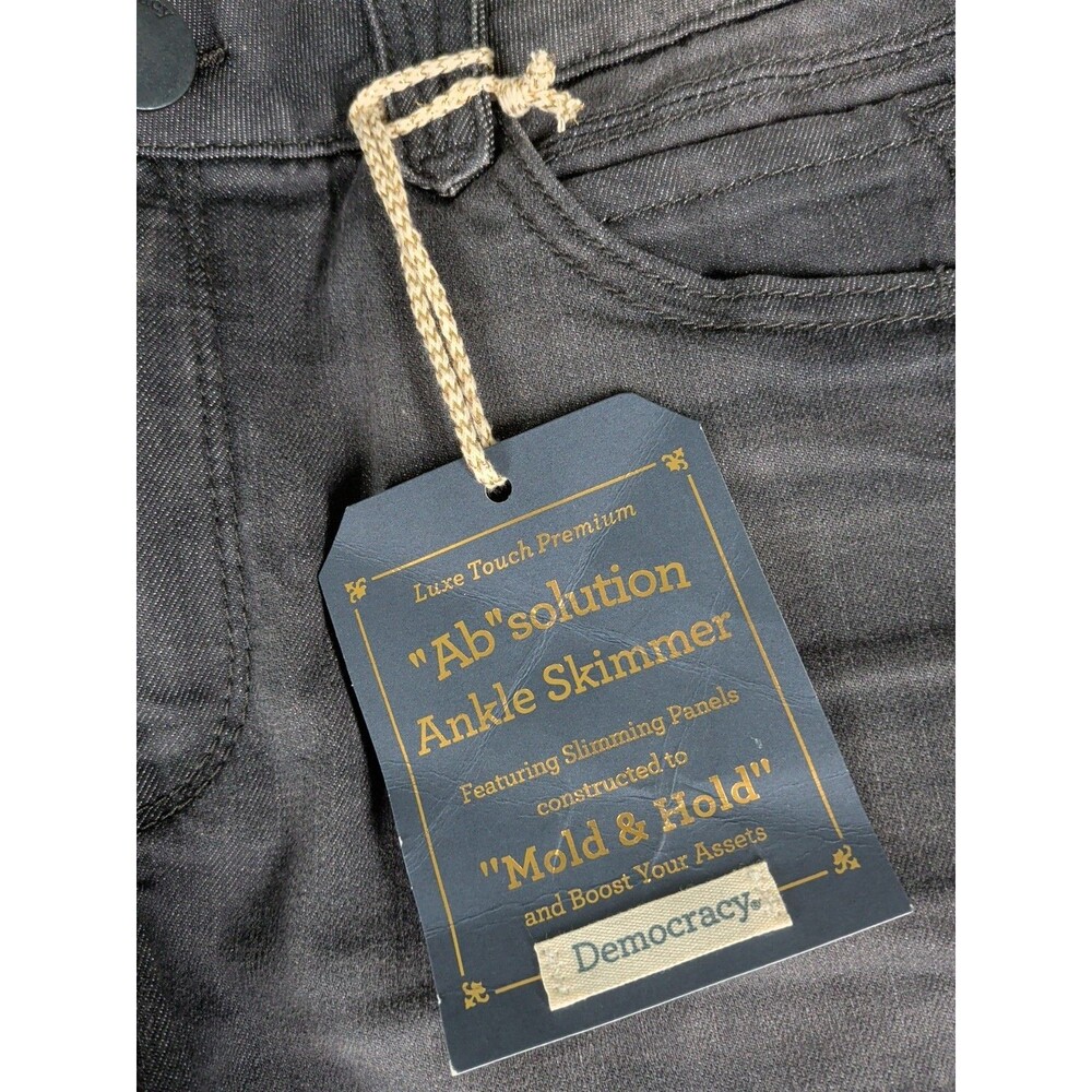 Democracy Ab Solution Ankle Skimmer Jeans Women's 10 Mold & Hold New - Picture 2 of 10